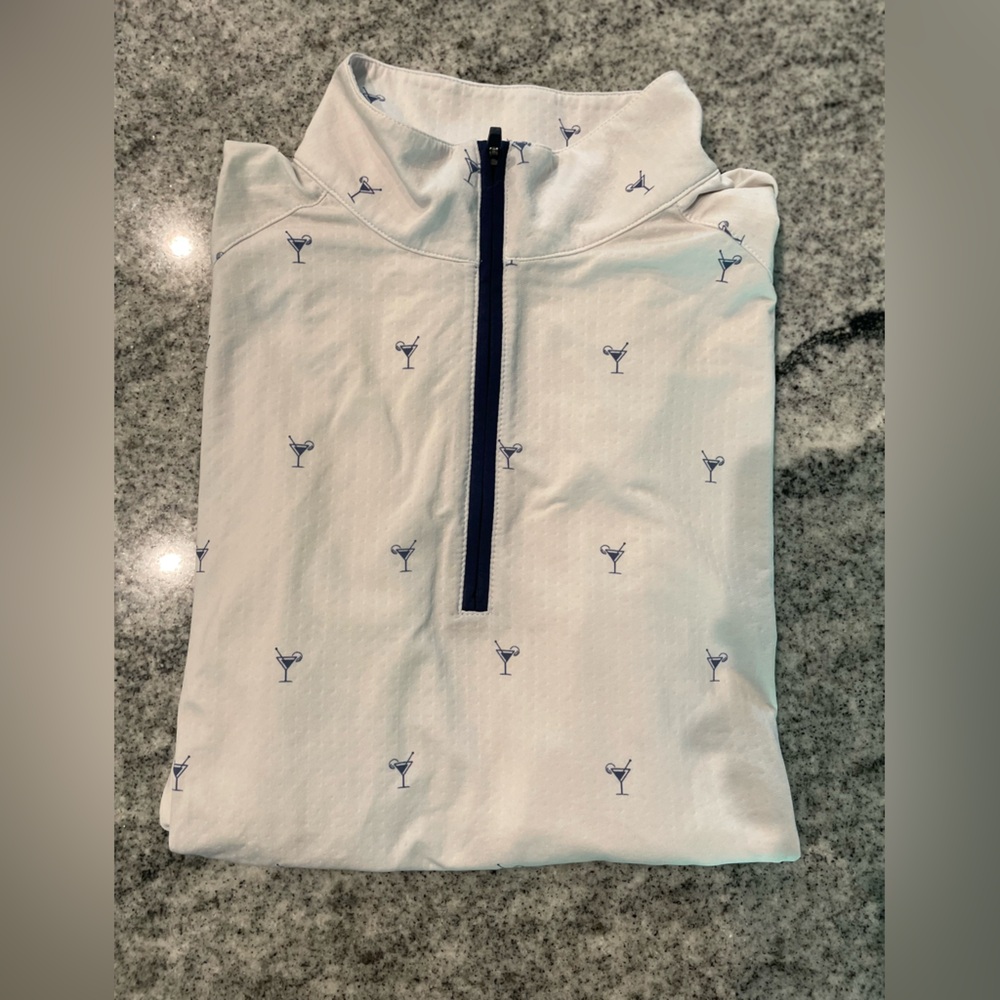 Walter Hagen White Polo with Blue Accents